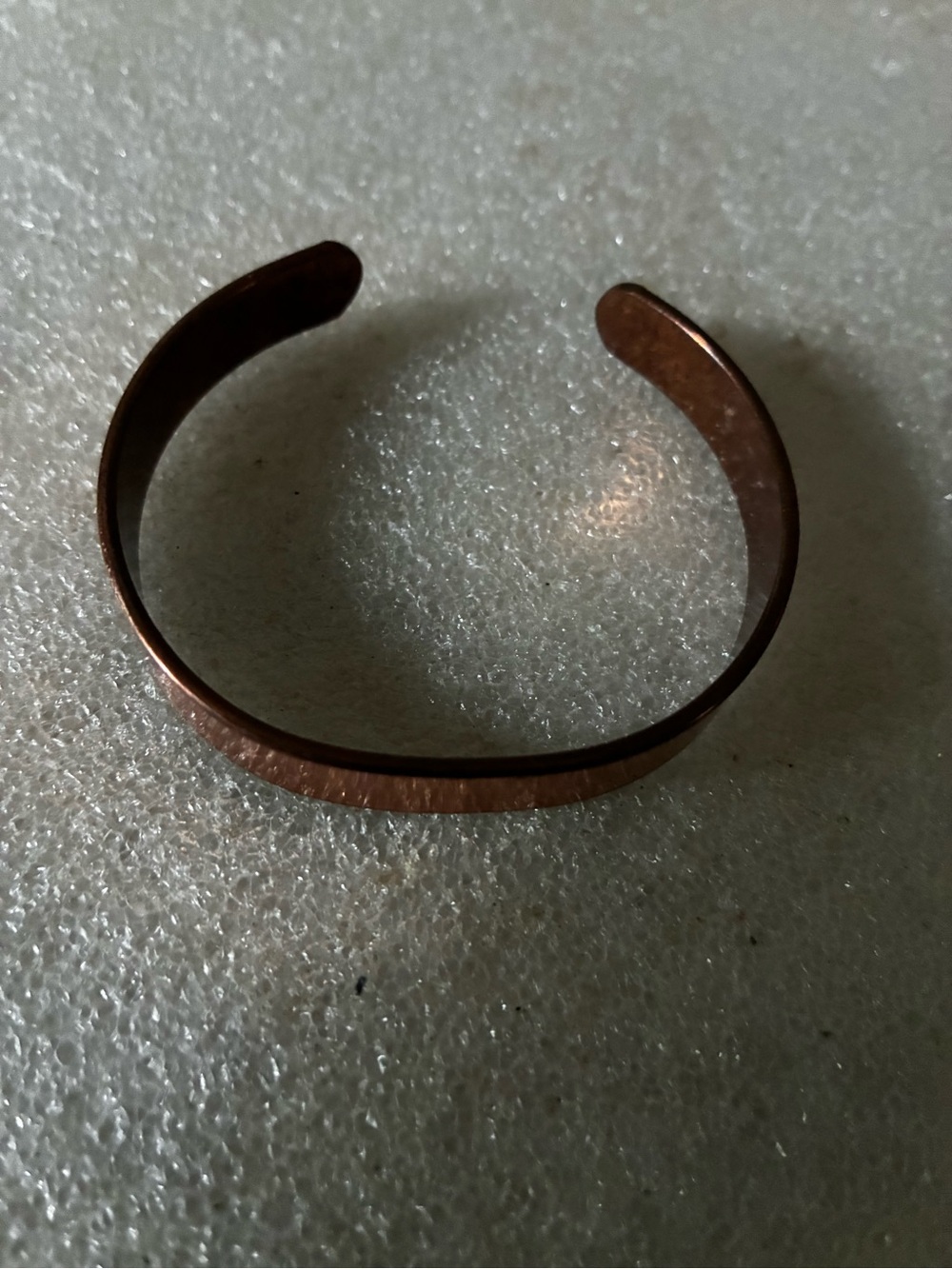 Hammered Copper Cuff Bracelet - Open Bangle